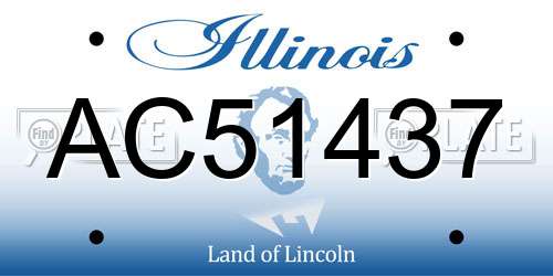 AC51437 Illinois License Plate