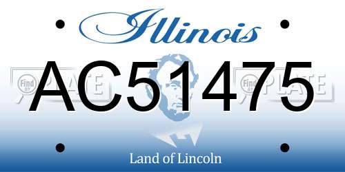 AC51475 Illinois License Plate