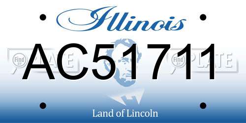 AC51711 Illinois License Plate
