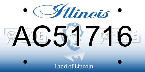 AC51716 Illinois License Plate