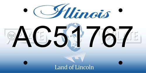 AC51767 Illinois License Plate