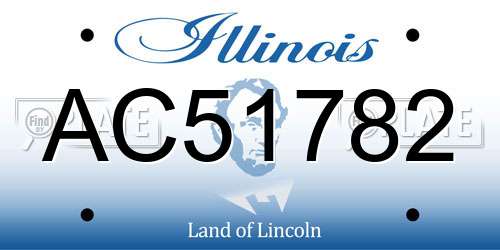 AC51782 Illinois License Plate