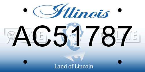 AC51787 Illinois License Plate