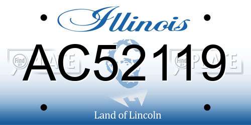 AC52119 Illinois License Plate