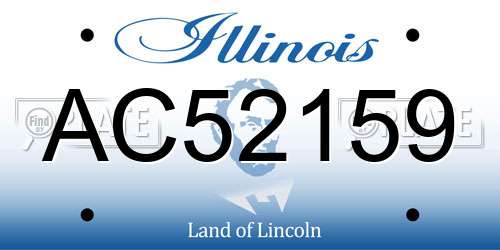 AC52159 Illinois License Plate