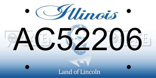 AC52206 Illinois License Plate
