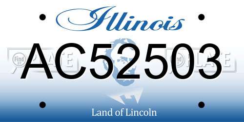 AC52503 Illinois License Plate