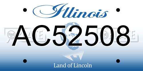 AC52508 Illinois License Plate