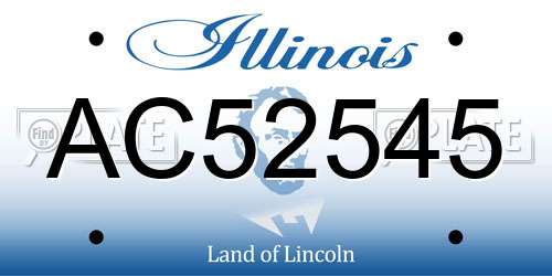 AC52545 Illinois License Plate