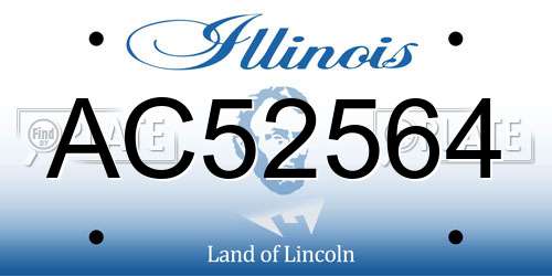 AC52564 Illinois License Plate