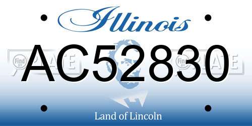 AC52830 Illinois License Plate