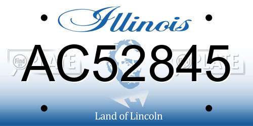 AC52845 Illinois License Plate