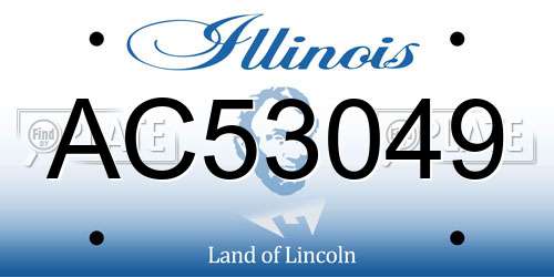 AC53049 Illinois License Plate