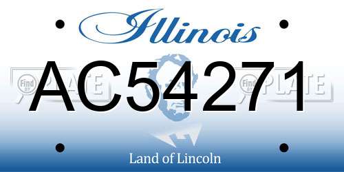 AC54271 Illinois License Plate