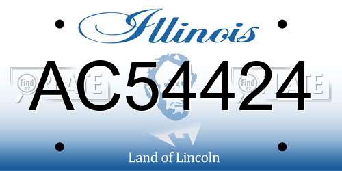 AC54424 Illinois License Plate