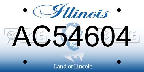 AC54604 Illinois License Plate