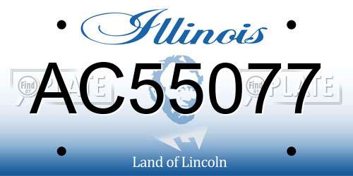 AC55077 Illinois License Plate