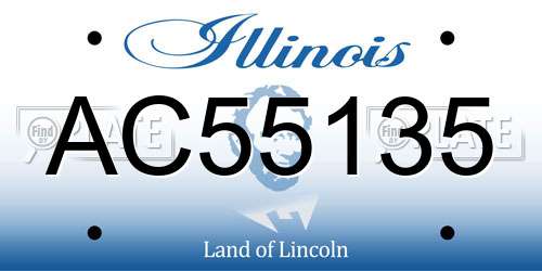 AC55135 Illinois License Plate