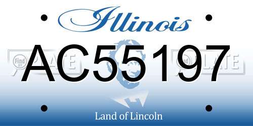 AC55197 Illinois License Plate