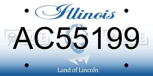 AC55199 Illinois License Plate