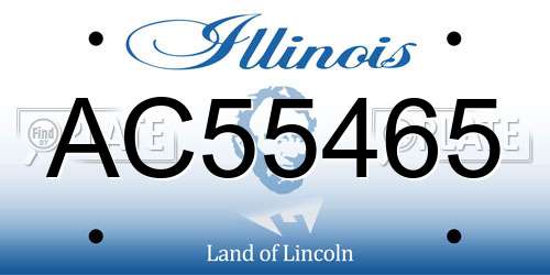 AC55465 Illinois License Plate