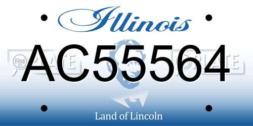 AC55564 Illinois License Plate