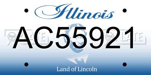 AC55921 Illinois License Plate