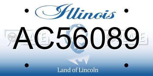 AC56089 Illinois License Plate