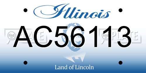 AC56113 Illinois License Plate