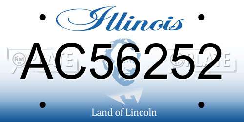 AC56252 Illinois License Plate
