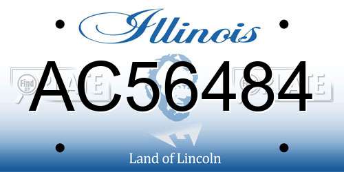 AC56484 Illinois License Plate