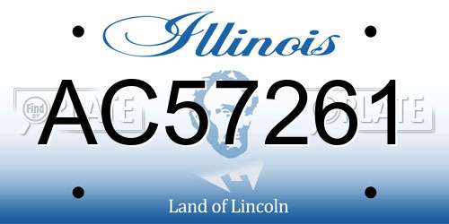 AC57261 Illinois License Plate