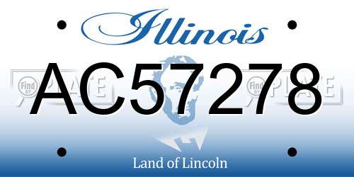 AC57278 Illinois License Plate