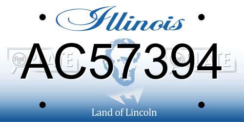AC57394 Illinois License Plate