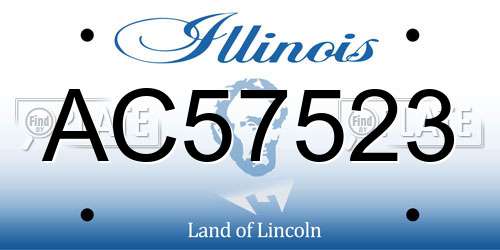 AC57523 Illinois License Plate