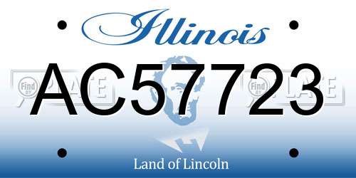 AC57723 Illinois License Plate