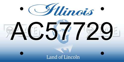 AC57729 Illinois License Plate