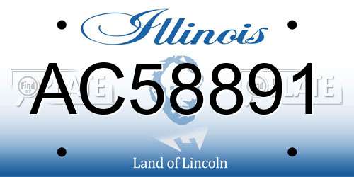 AC58891 Illinois License Plate