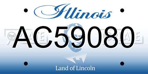 AC59080 Illinois License Plate