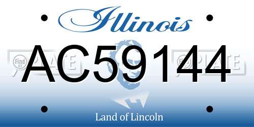 AC59144 Illinois License Plate