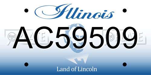 AC59509 Illinois License Plate