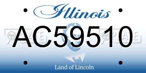 AC59510 Illinois License Plate