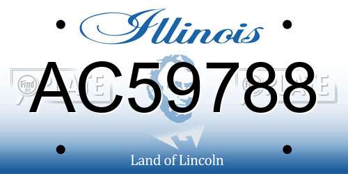 AC59788 Illinois License Plate