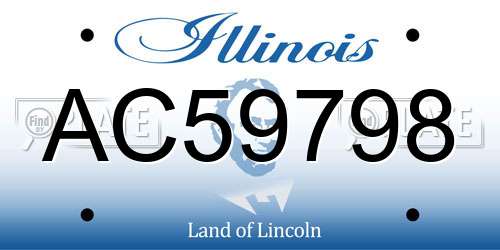 AC59798 Illinois License Plate