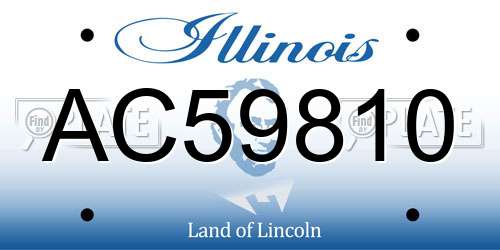 AC59810 Illinois License Plate