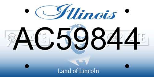 AC59844 Illinois License Plate