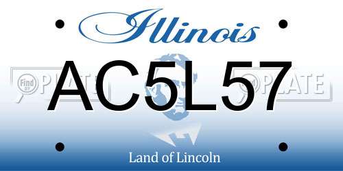AC5L57 Illinois License Plate