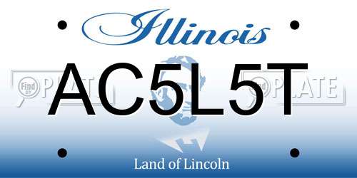 AC5L5T Illinois License Plate