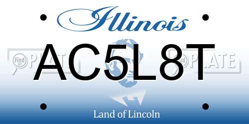 AC5L8T Illinois License Plate