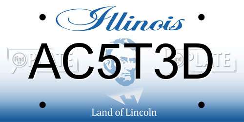 AC5T3D Illinois License Plate